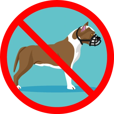 Panneau interdiction de certaines races de chiens dangereux sur la voie publique Panneau interdiction de certaines races de chiens dangereux sur la voie publique