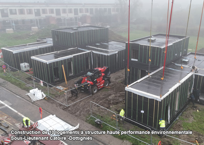 Photo construction de 10 logements HPE - Catoire - Dottignies