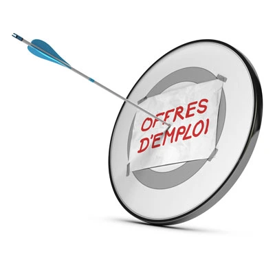 image cible avec flèche sur offres d'emploi