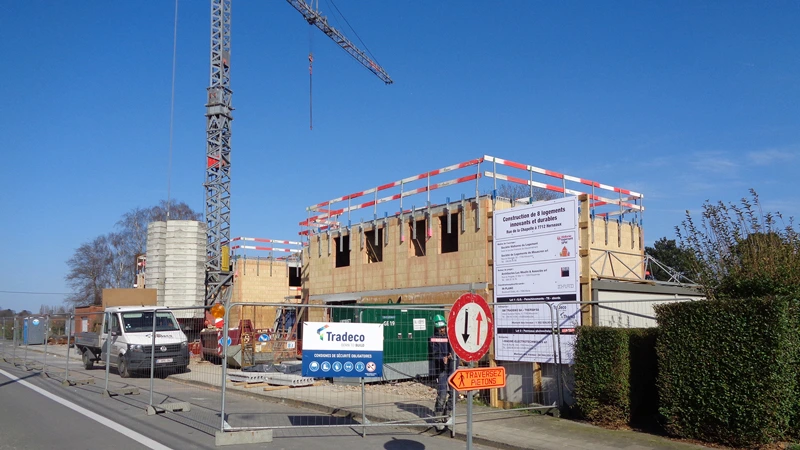 Vue construction du 2eme étage des nouveaux appartements