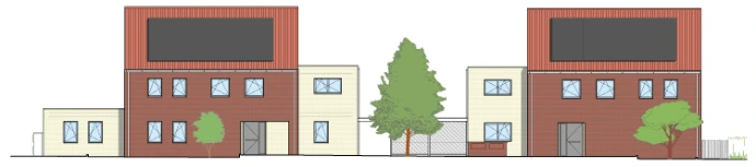 plan architectural face avant des 8 nouveaux appartements
