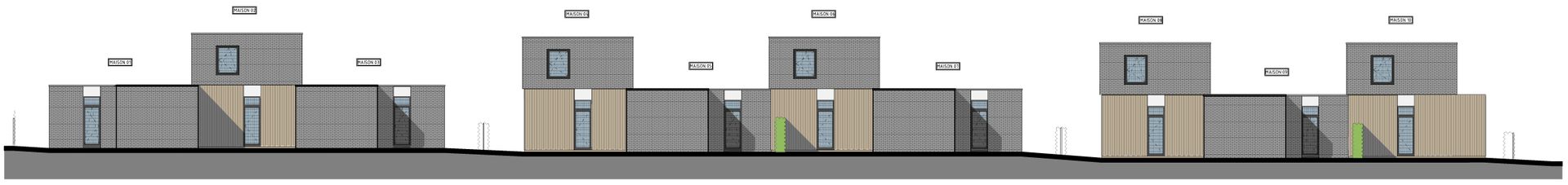 plan architecture de nouveaux logements Sous-Lieutenant Catoire