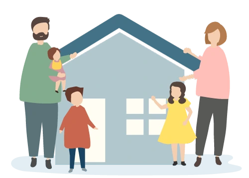 image pour exemple pour calculer les calculs pour vérifier si on a droit au logement - couple avec 3 enfants